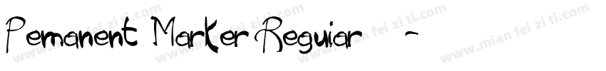 Pemanent Marker Reguiar字体字体转换